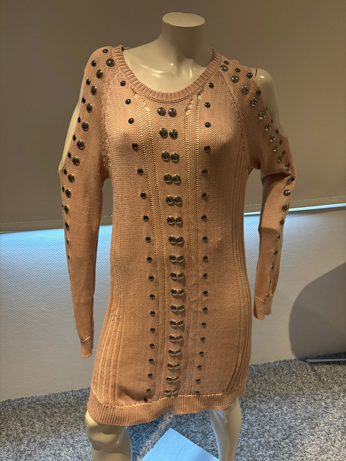 Liu jo trui jurk vol met noppen maat l, Kleding | Dames, ., Beige, Maat 42/44 (L), Ophalen of Verzenden