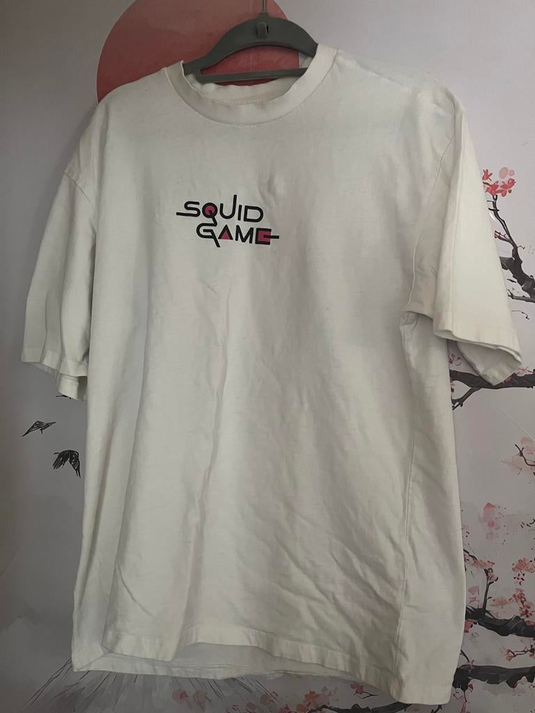 Oversized Squid Game T-shirt, Wit, Nieuw, Ophalen of Verzenden, Korte mouw
