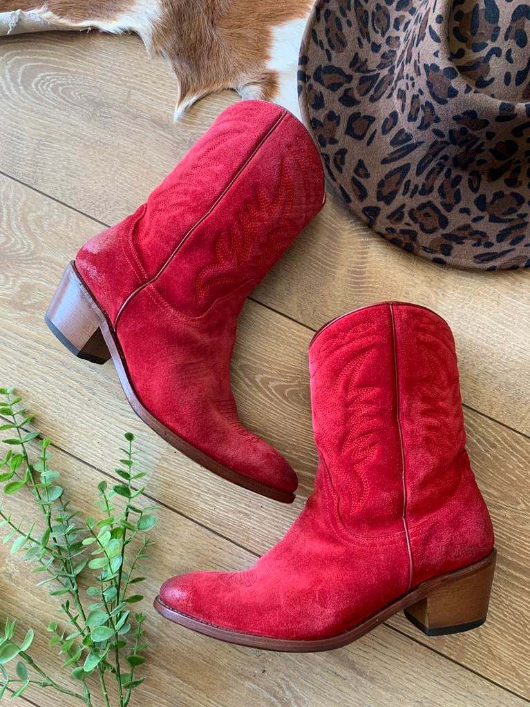 Perlita Peaches cowboylaarzen met rits 41 western boots, -, -, Lage of Enkellaarzen, Ophalen of Verzenden