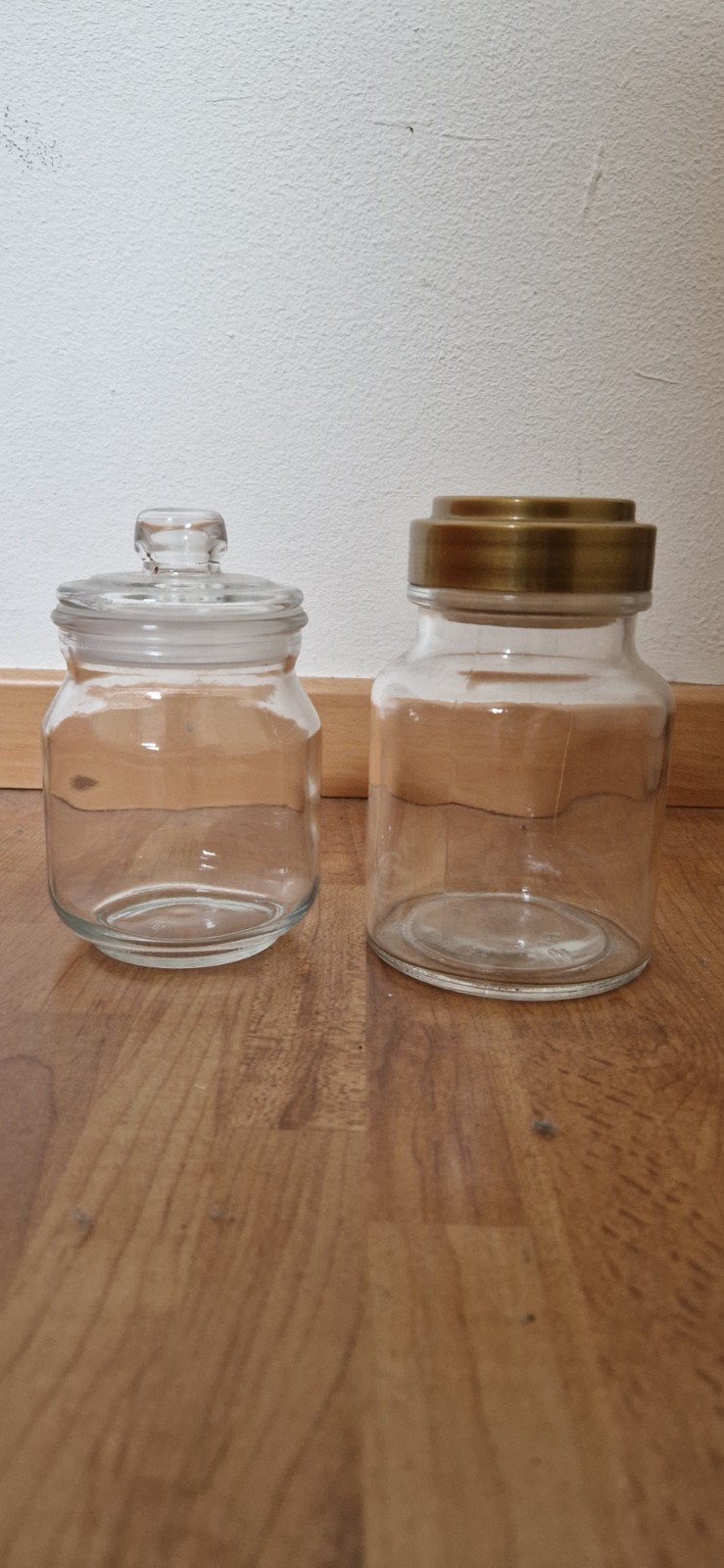 Glazen potten met deksel, Ophalen of Verzenden, Gebruikt, Pot, Bus of Blik