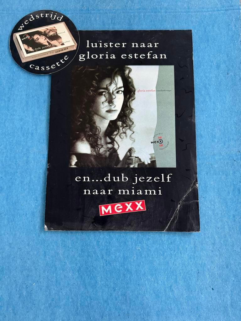 Gloria Estefan 'Cuts Both Ways' Album Aankondiging Poster, Ophalen, A1 t/m A3, Muziek, Rechthoekig Staand