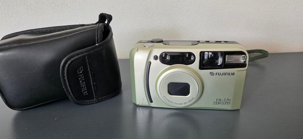 Fujifilm DL-270 Zoom Super Compact Camera met Tasje, Audio, Tv en Foto, Fotocamera's Analoog, Ophalen, Gebruikt, Compact, Fuji