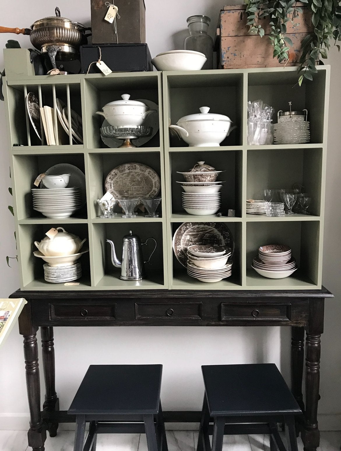 Vakken kast met sidetable 3-delig, Ophalen, Gebruikt, 100 tot 150 cm, 150 tot 200 cm