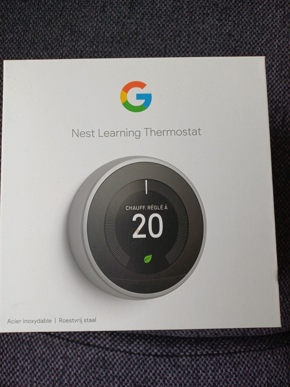 Google Nest Learning Thermostat RVS zilverkleurig - Nieuw, Doe-het-zelf en Verbouw, Ophalen of Verzenden, Slimme thermostaat, Nieuw