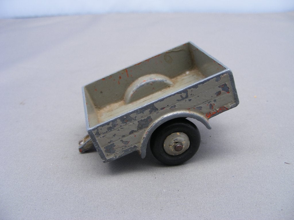 Jeep aanhanger dinky toys incompleet grijs overgeschilderd, Ophalen of Verzenden, Gebruikt, Overige typen, Dinky Toys