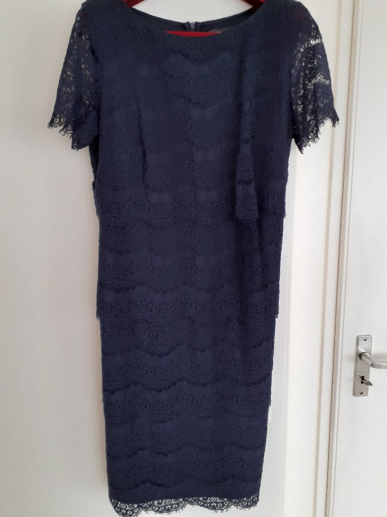 Cocktailjurk Vera Mont, Blauw, Maat 42/44 (L), Ophalen of Verzenden, Zo goed als nieuw