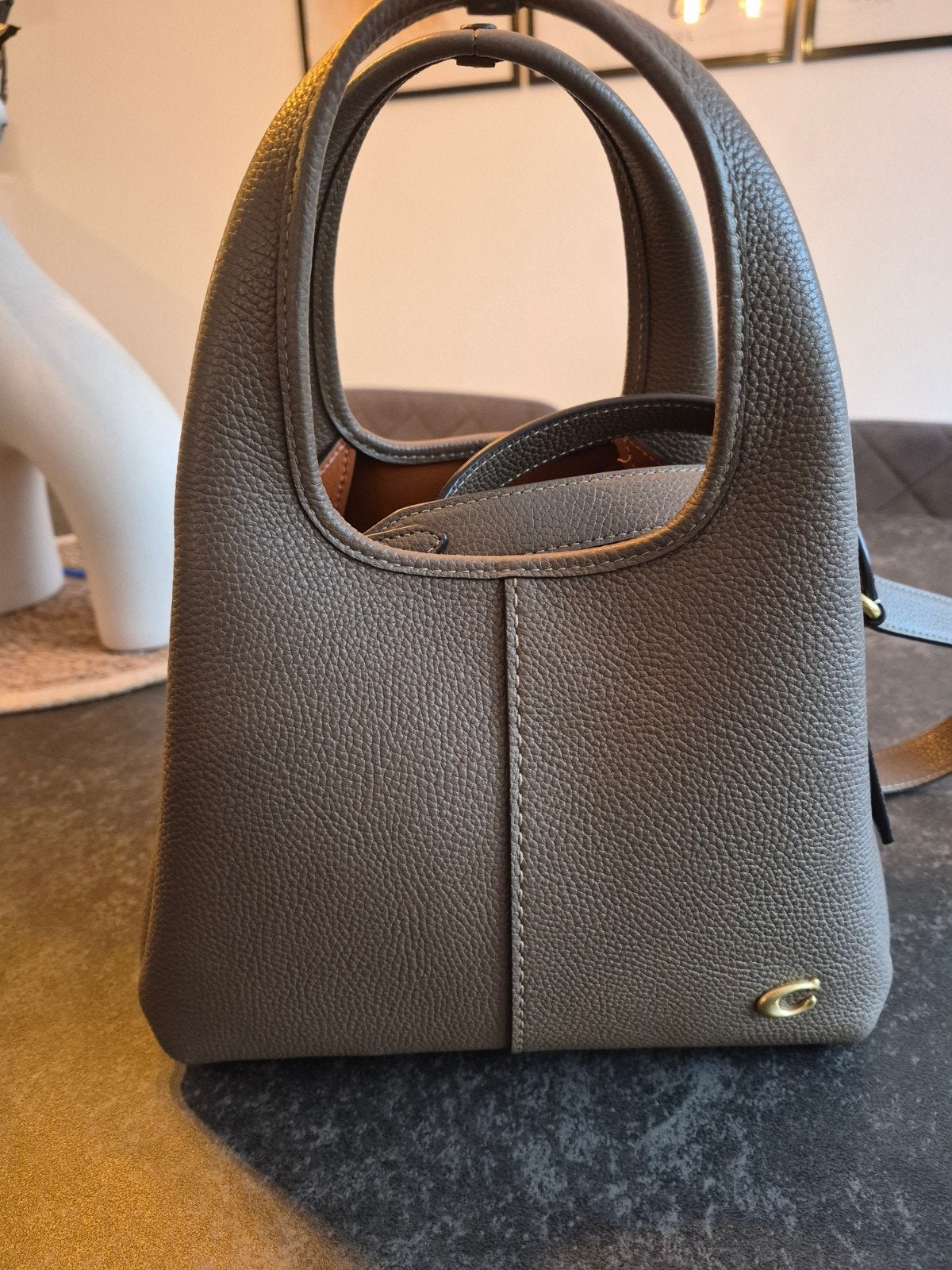 Coach Tas Dark Stone, Ophalen, Zo goed als nieuw, Bruin, Handtas