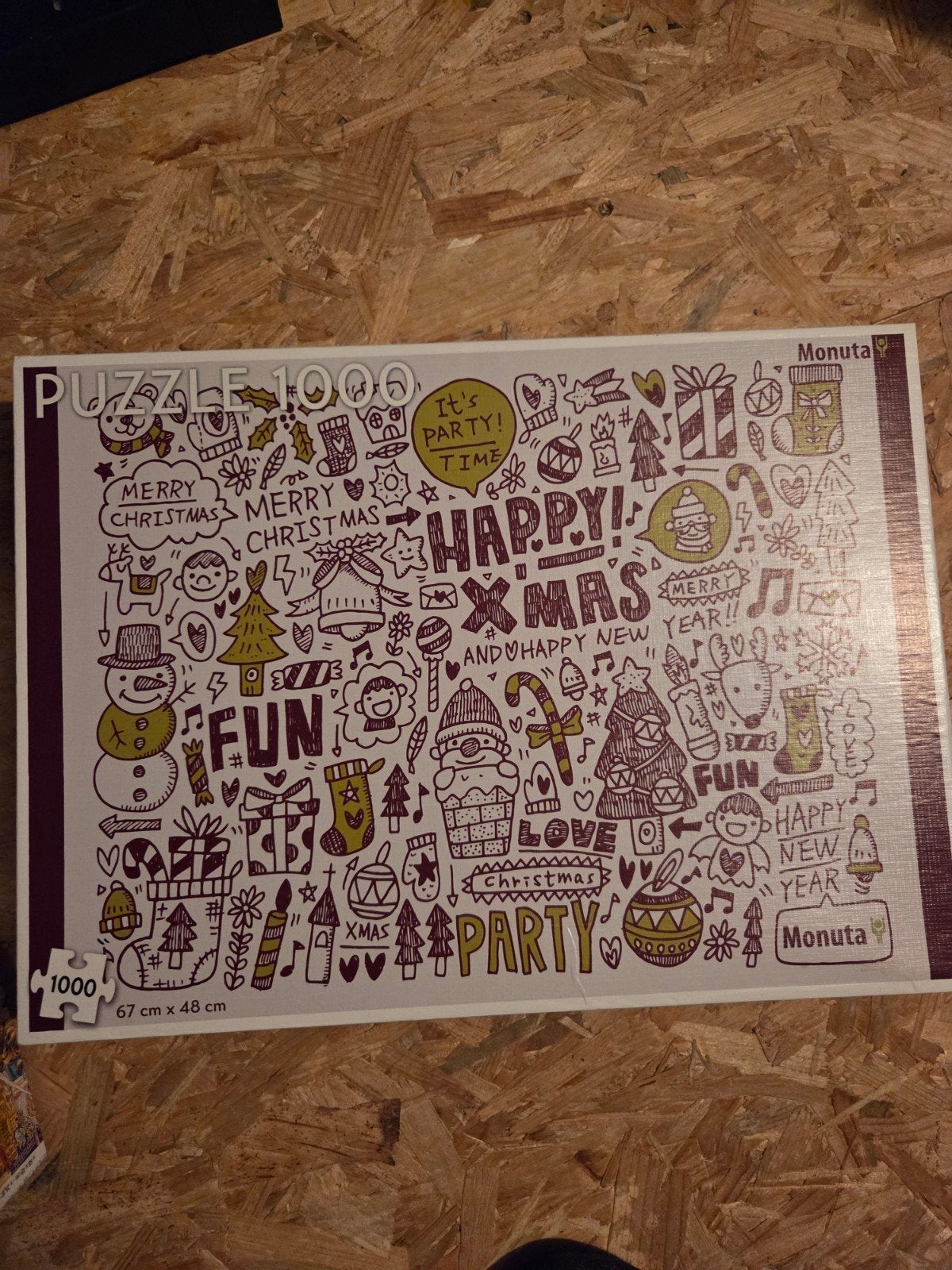 Monuta Kerstpuzzel 1000 stukjes - Collectors Item, Ophalen of Verzenden, 500 t/m 1500 stukjes, Zo goed als nieuw, Legpuzzel