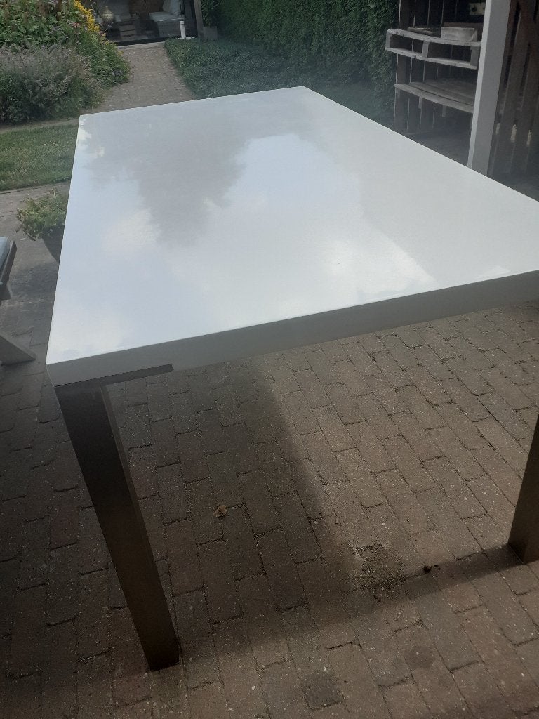 Eettafel 90 X 180 cm, Ophalen, Gebruikt, 50 tot 100 cm, Vijf personen of meer