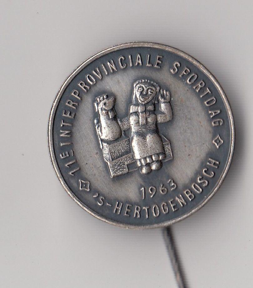 Den Bosch Sportdag 1963 speldje Zoete Lieve Gerritje, Gebruikt, Niet vindbaar, Niet vindbaar, Speldje of Pin