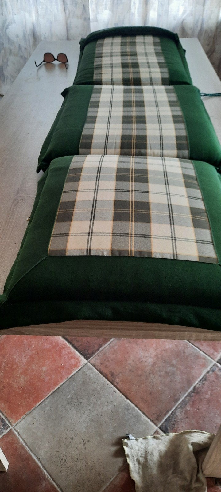Dek- chair kussen classic collection Burberry ruit/ donkergr, Ophalen of Verzenden, Zo goed als nieuw