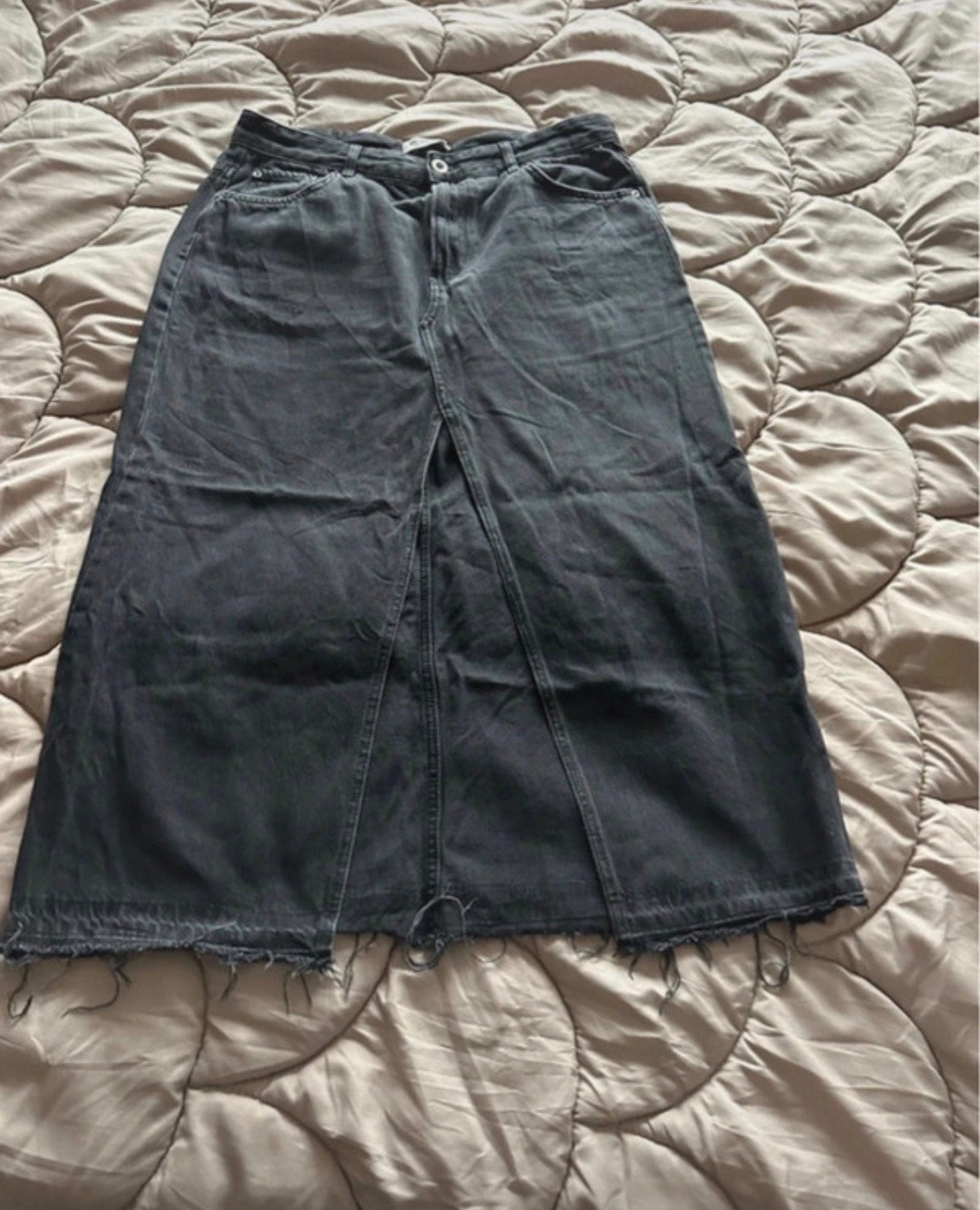 Lange zwarte dames spijkerrok Pull&Bear maat 42, Kleding | Dames, Zwart, Maat 42/44 (L), Ophalen of Verzenden, Gedragen