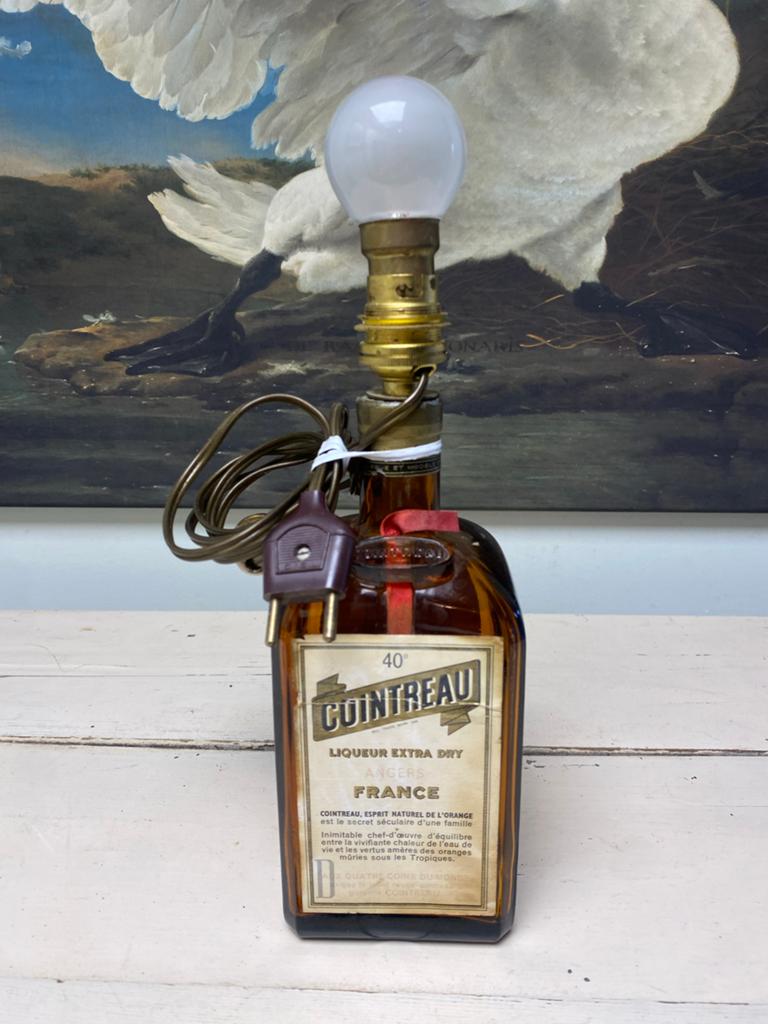 Unieke Cointreau fles lamp - Vintage sfeerverlichting, Ophalen of Verzenden