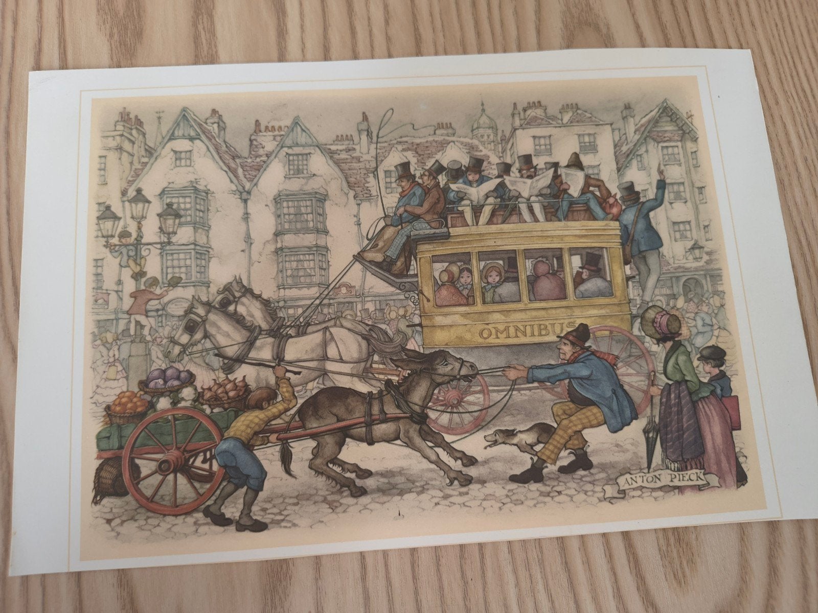 Anton Pieck reproductie omnibus 26.5 x 16.5 cm, Ophalen
