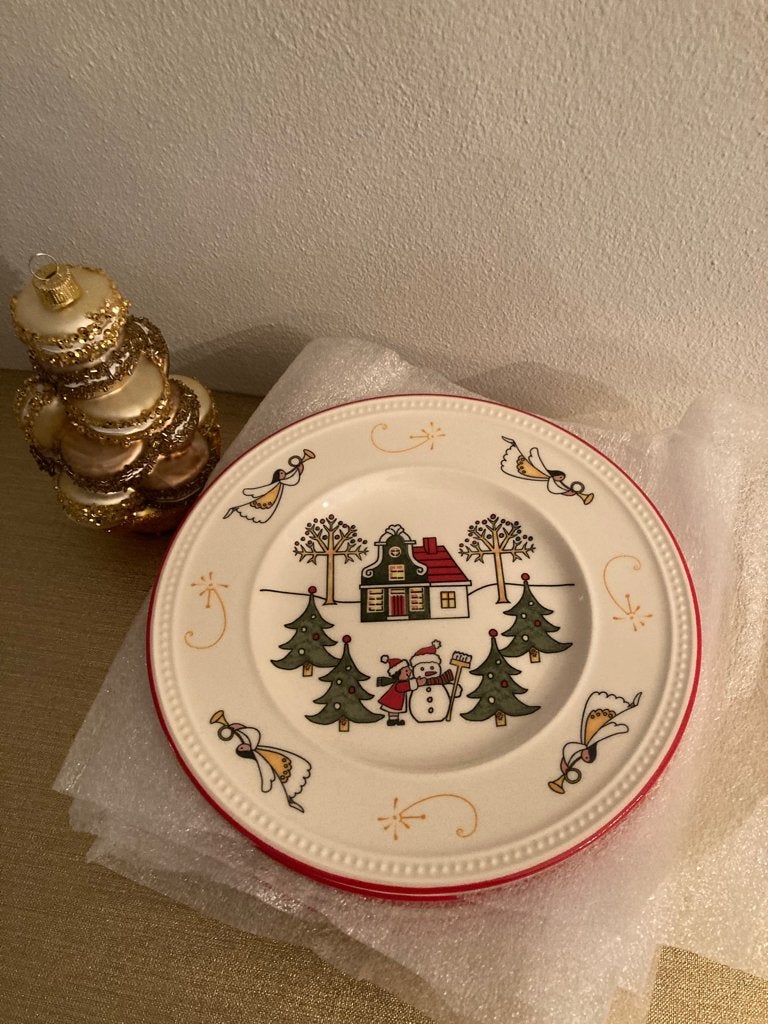 ️⭐️ Wedgwood Windsor Christmas mooie kerst gebaksborden p/st, Nieuw, Ophalen of Verzenden, Bord(en), Wedgwood