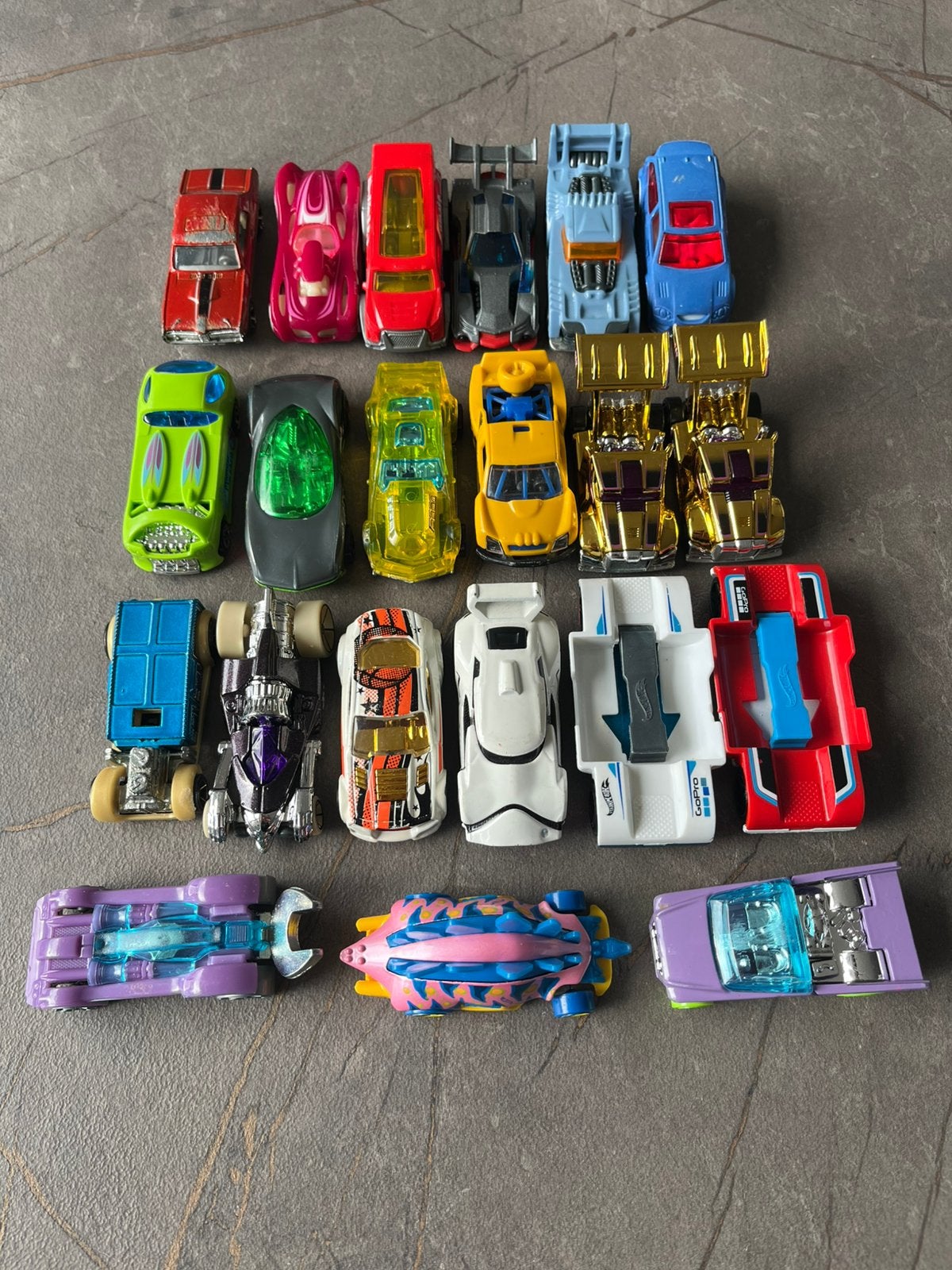 21 Hot Wheels autootjes, Ophalen of Verzenden, Gebruikt