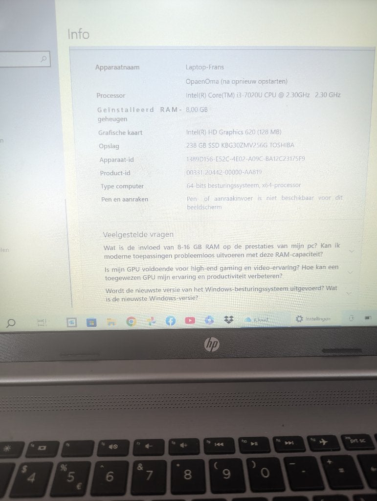 laptop  hp, Computers en Software, Windows Laptops, Hp, 256 GB, Met videokaart, 2 tot 3 Ghz