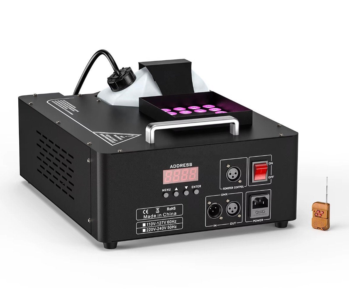 Rookmachine 1500 watt verticaal inc. led || nieuw in doos !!, Ophalen of Verzenden, Nieuw, Rookmachine, Geluidgestuurd