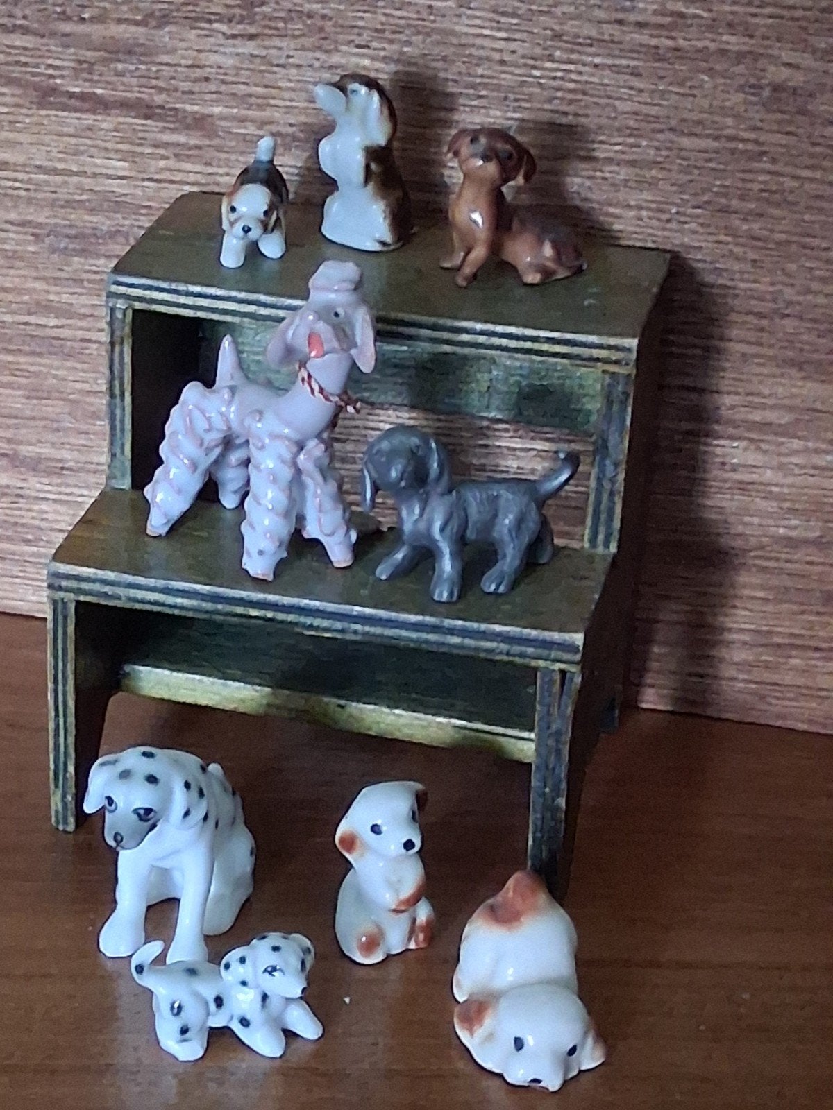 Miniatuur  hondjes en poesjes, porselein en metaal, Ophalen of Verzenden, Zo goed als nieuw, Overige typen