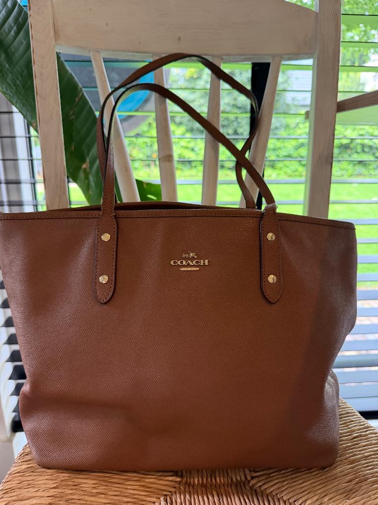 Coach city zip tote draagtas, Ophalen of Verzenden, Zo goed als nieuw, Bruin, Shopper