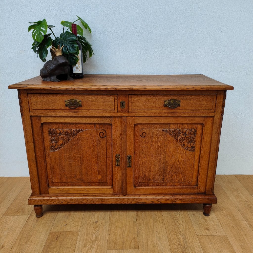 Antiek Vintage dressoir ladekast commode ladekastje 009, Valkenswaard, Gebruikt, 1 of 2 laden, Info@flashbackfurniture.nl