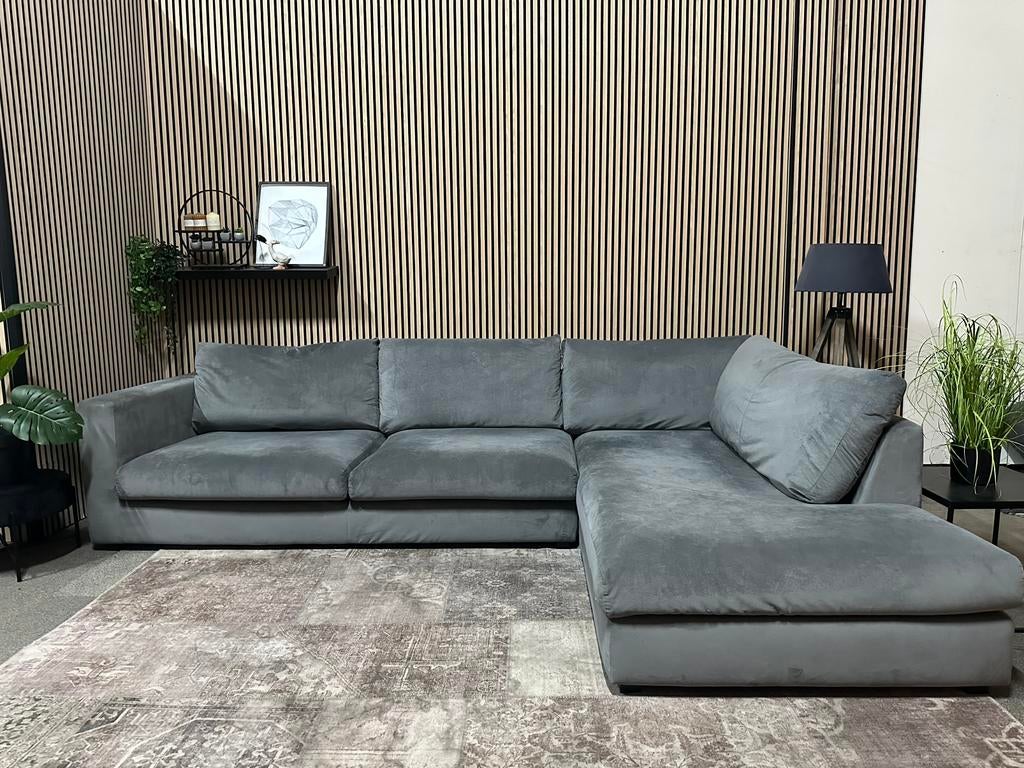 “GRATIS LEVERING” Gave velvet hoekbank! 290x220, Ophalen of Verzenden