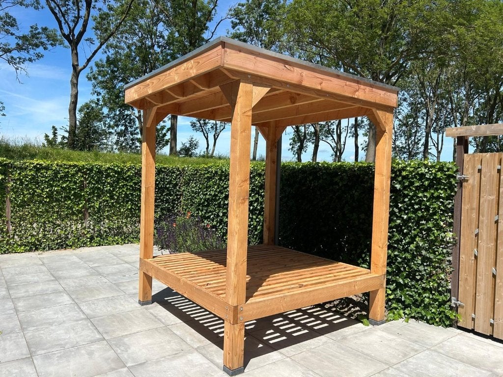 Cabana Blokhut Overkapping, Ophalen, 3 ramen of meer, 250 tot 500 cm, Blokhut