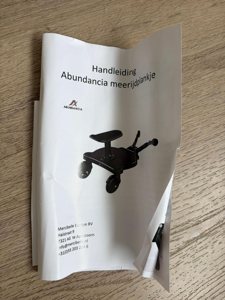 Abundancia Universeel Meerijdplankje met Zitje en Tassenhaak, Kinderen en Baby's, Ophalen of Verzenden, Nieuw, Overige merken