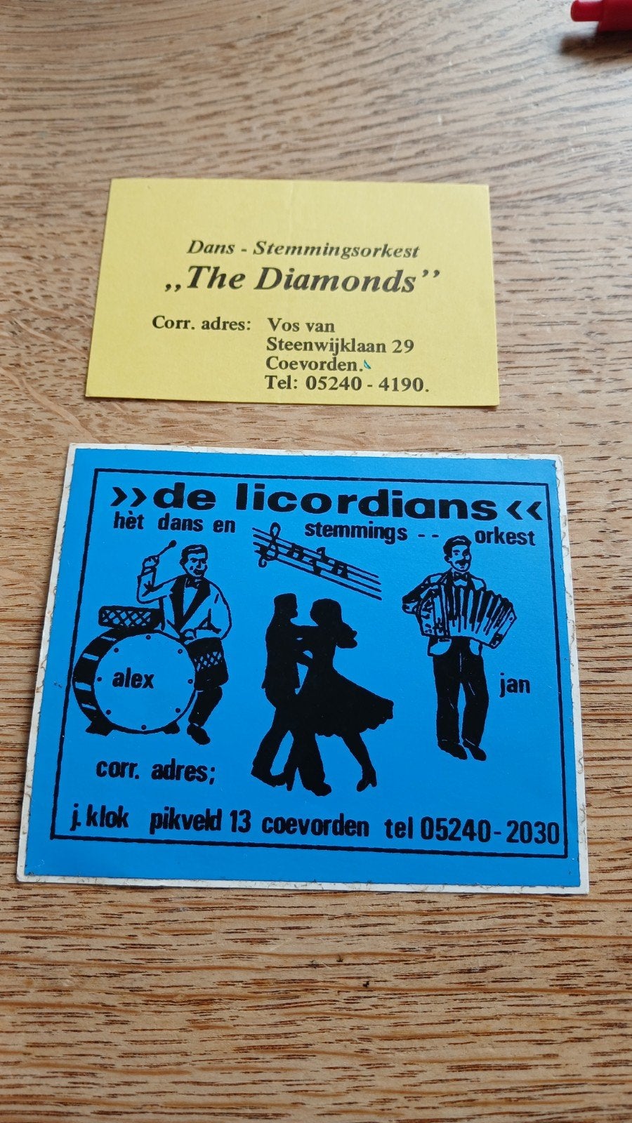 Stickers dans- en amusementsorkesten uit COEVORDEN, Ophalen of Verzenden