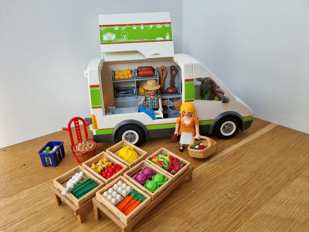 Playmobil 70134 mobiele boerderijwinkel / marktwagen, Kinderen en Baby's, Complete set, Voertuig, Ophalen of Verzenden, Zo goed als nieuw