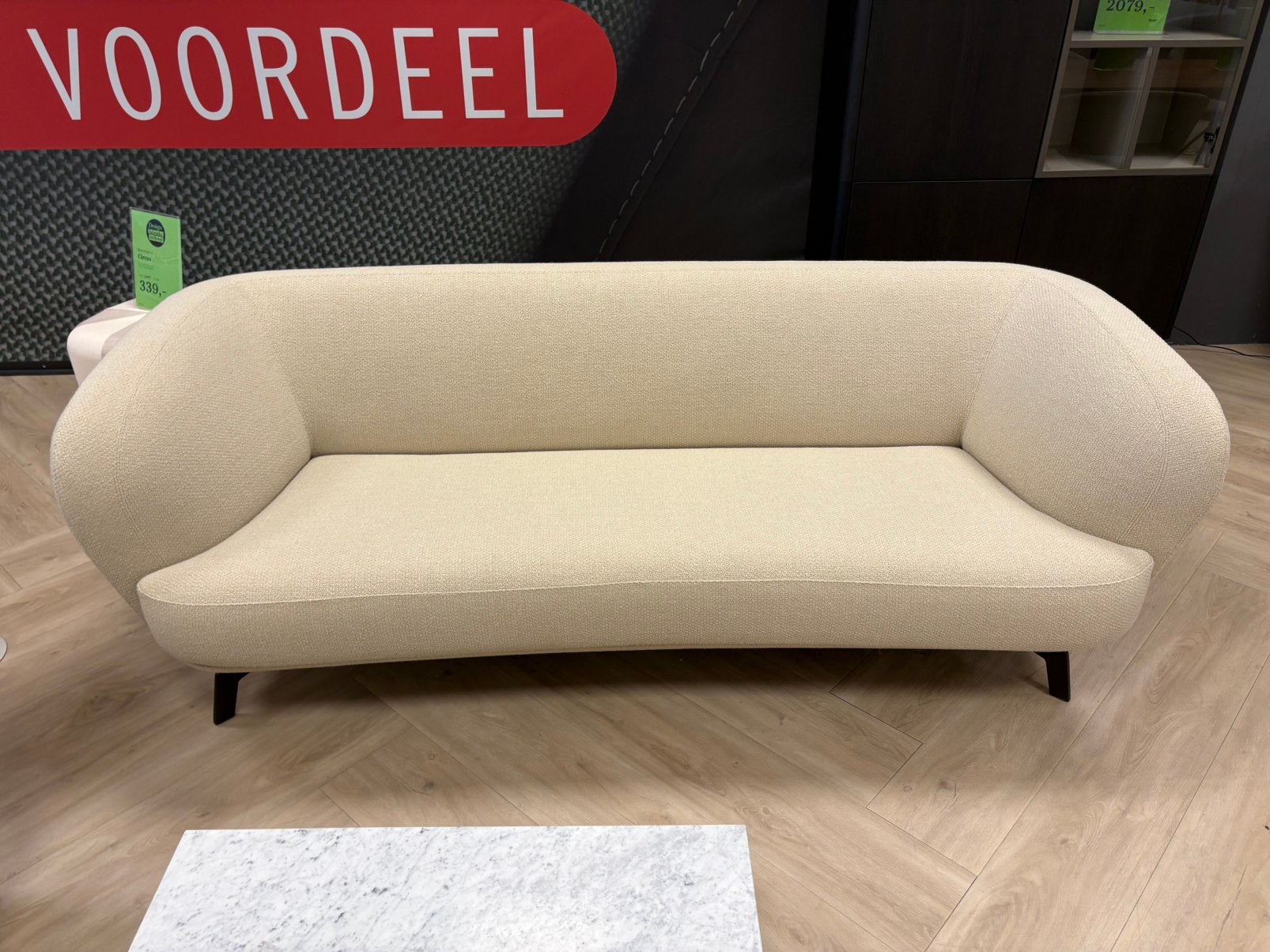 Leolux 3-zitsbank Flint, Ophalen, 150 tot 200 cm, 75 tot 100 cm, Nieuw