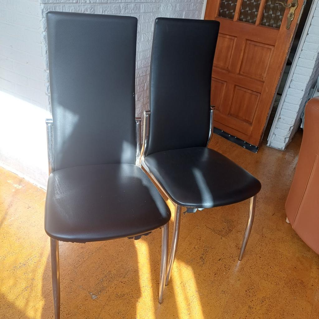 6 stoelen gratis ophalen bij Zuidplein, Huis en Inrichting, Stoelen, Gebruikt, Zwart, Ophalen of Verzenden, Modern