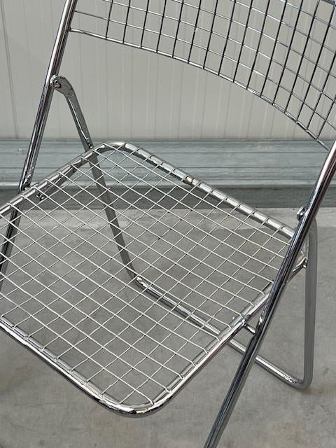 Vintage Ted Net klapstoel Niels Gammelgaard jaren 80 chroom, Gebruikt, Overige kleuren, Jaren 80, IKEA
