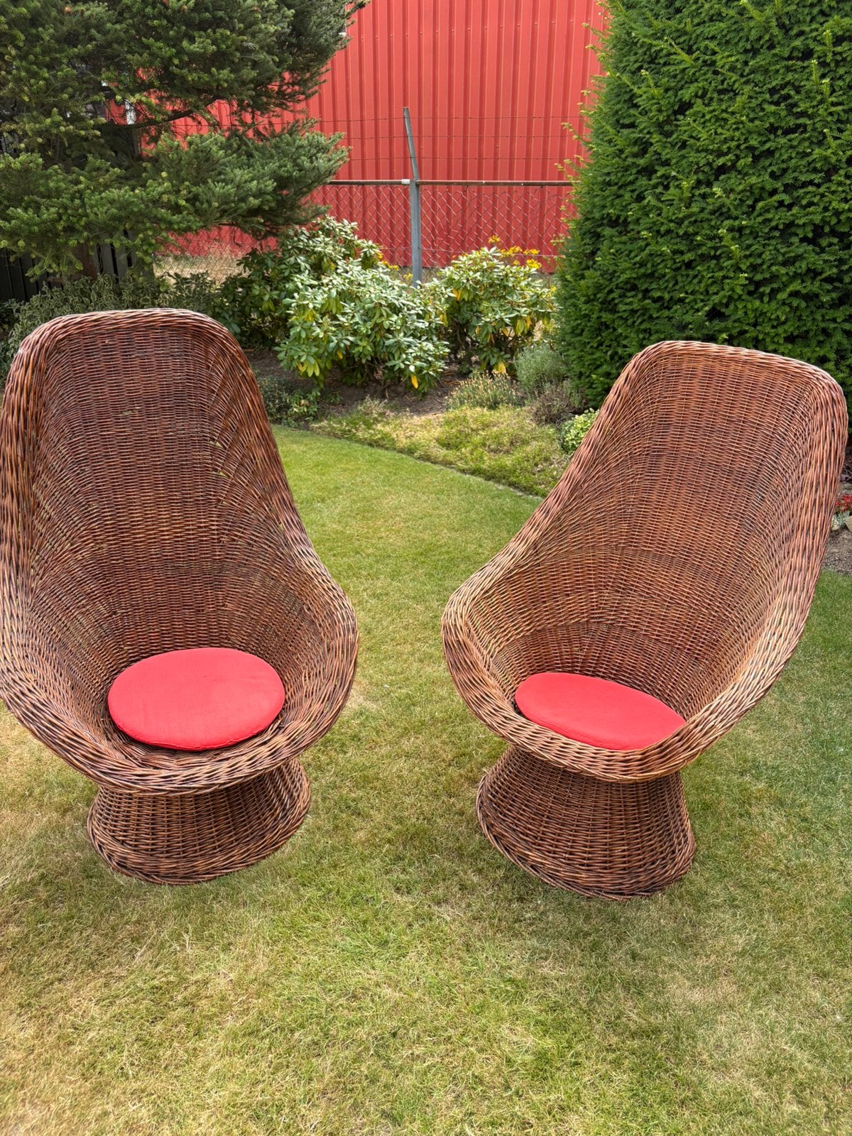 Vinted rotan stoelen, Ophalen, Gebruikt, Twee, Bruin