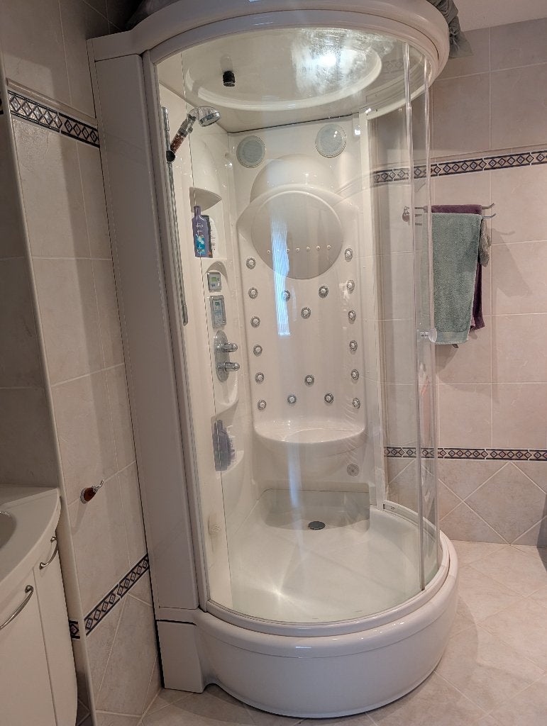 RIHO Luxe Stoom- en Douchecabine met Massagejets, Ophalen, Gebruikt, Glas, Douche