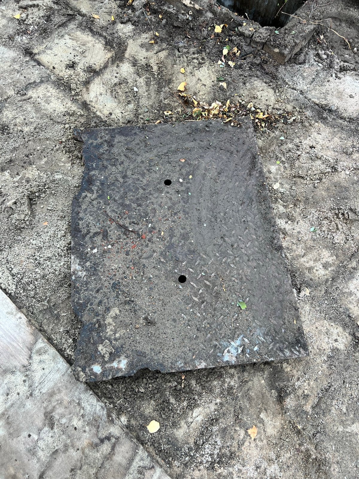 Zware ijzeren putdeksel of oud ijzer, Ophalen, Gebruikt, IJzer
