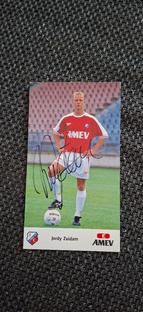 Spelerskaart met handtekening; Jordy Zuidam # FC Utrecht, Verzamelen, Ophalen of Verzenden, Nieuw, F.C. Utrecht, Spelerskaart