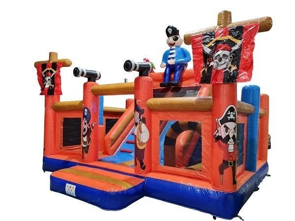 te koop mooi nieuw springkussen multiplay piraat 6x6,5 meter, Ophalen of Verzenden, Nieuw, Verjaardag