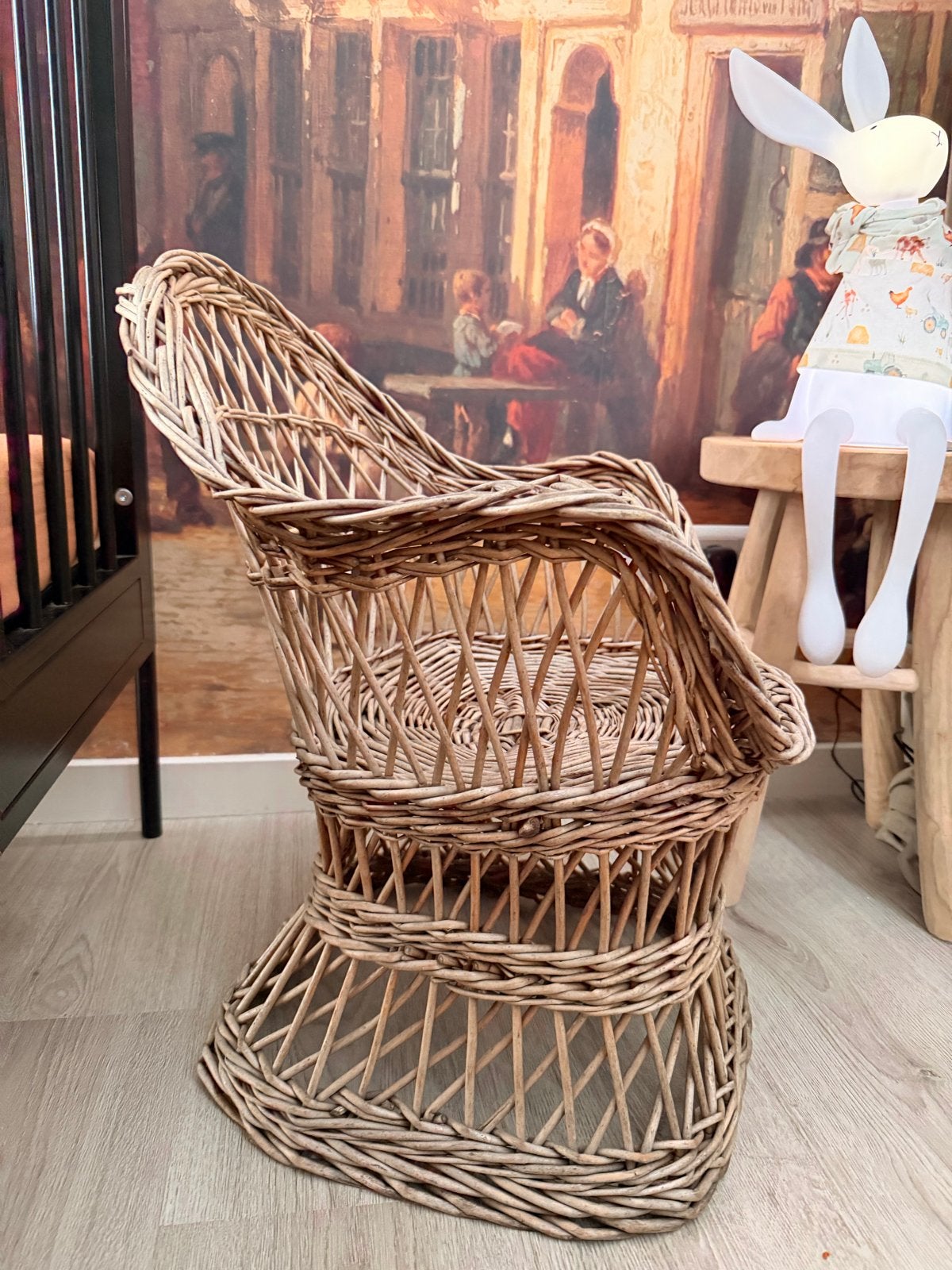 Rieten kinderstoeltje, Kinderen en Baby's, Kinderstoelen, Ophalen, Zo goed als nieuw, Overige typen
