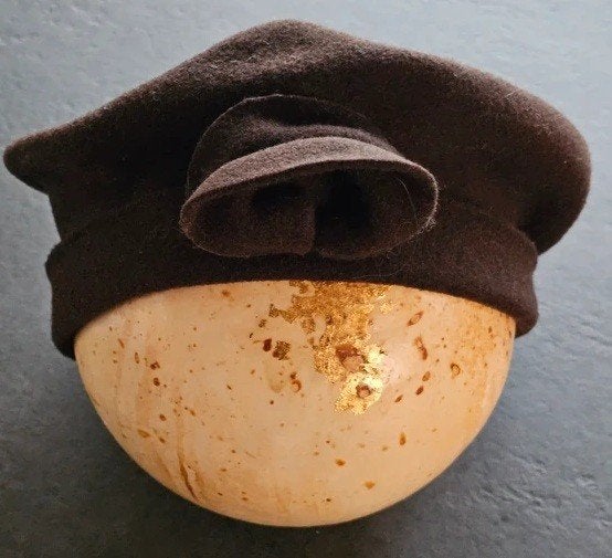 Rundholz baret in bruin, Verzenden, Maat 42/44 (L), Rundholz, Zo goed als nieuw