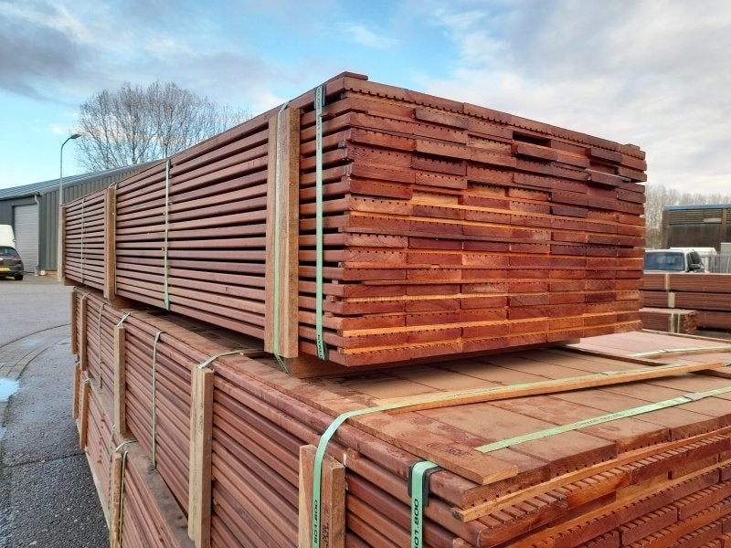 Hardhouten vlonderplanken, Massaranduba terrasplanken 21x145, Ophalen, Planken, Nieuw, Hardhout