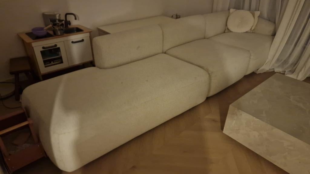 Modulaire chaise loungebank Sofia Westwing, Ophalen, Gebruikt, 100 tot 125 cm, 300 cm of meer