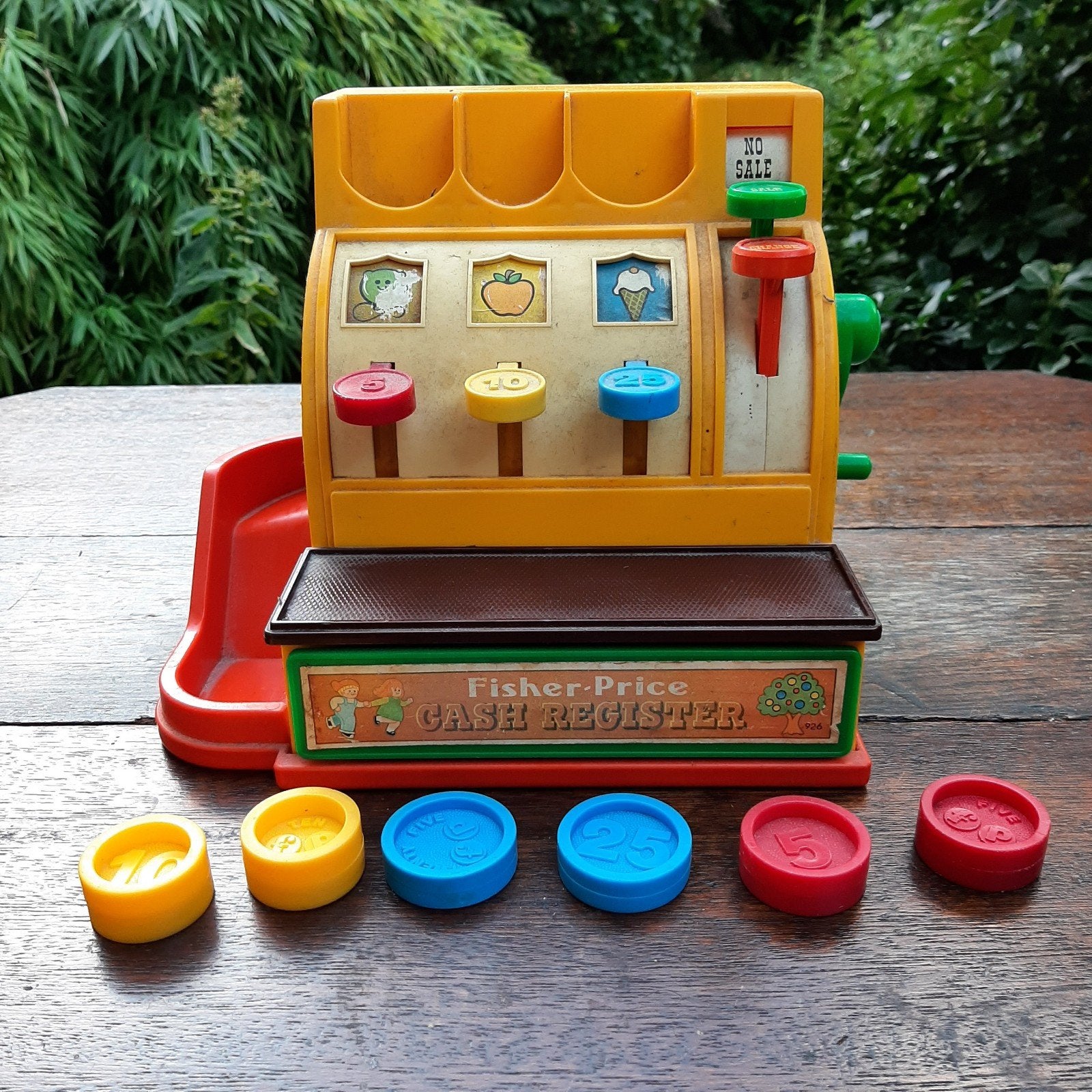 Fisher-Price Kassa met Munten, vintage speelgoed, Kinderen en Baby's, Ophalen of Verzenden, Gebruikt, Speelset