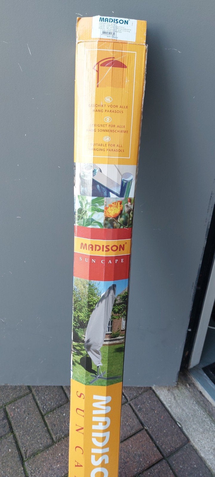 Madison Parasolhoes voor zweefparasol - Grijs, Tuin en Terras, Ophalen of Verzenden, Nieuw, Parasolhoes