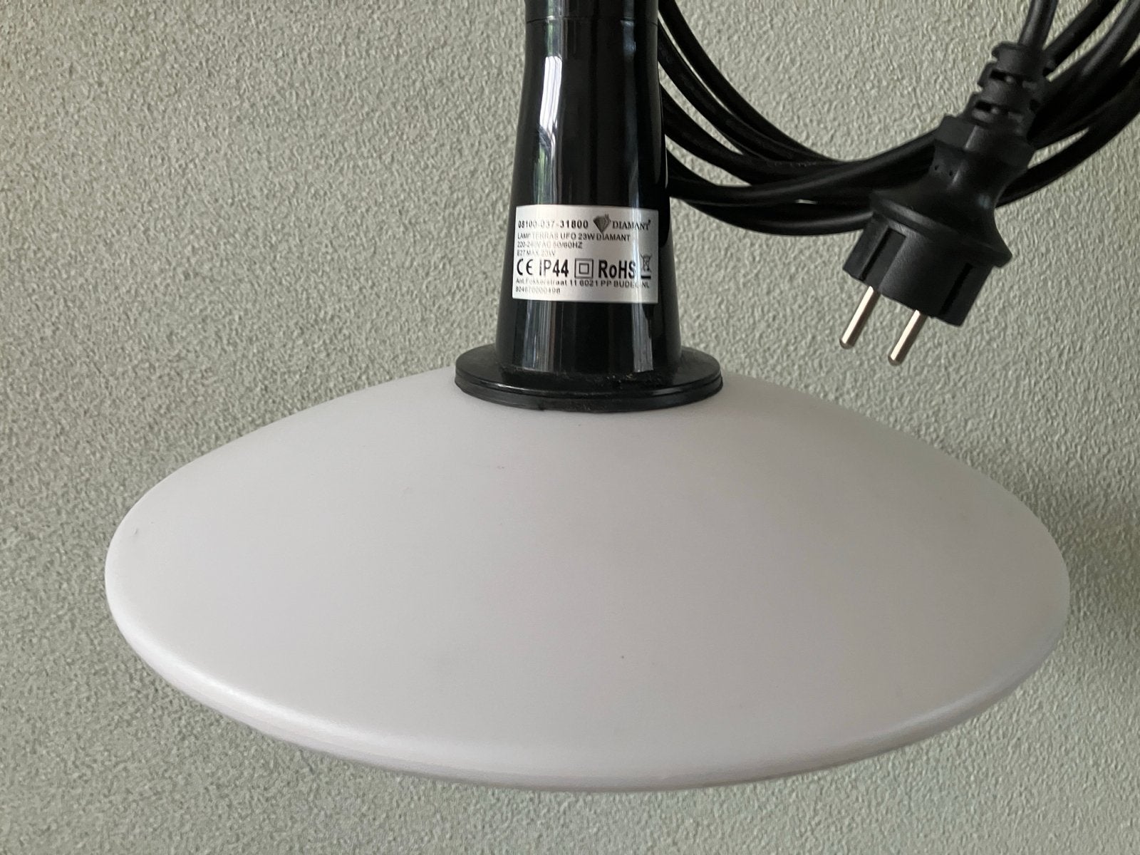 Diamant Terras UFO Lamp - Ø30cm, Ophalen, Zo goed als nieuw, Kunststof, E27 (groot)