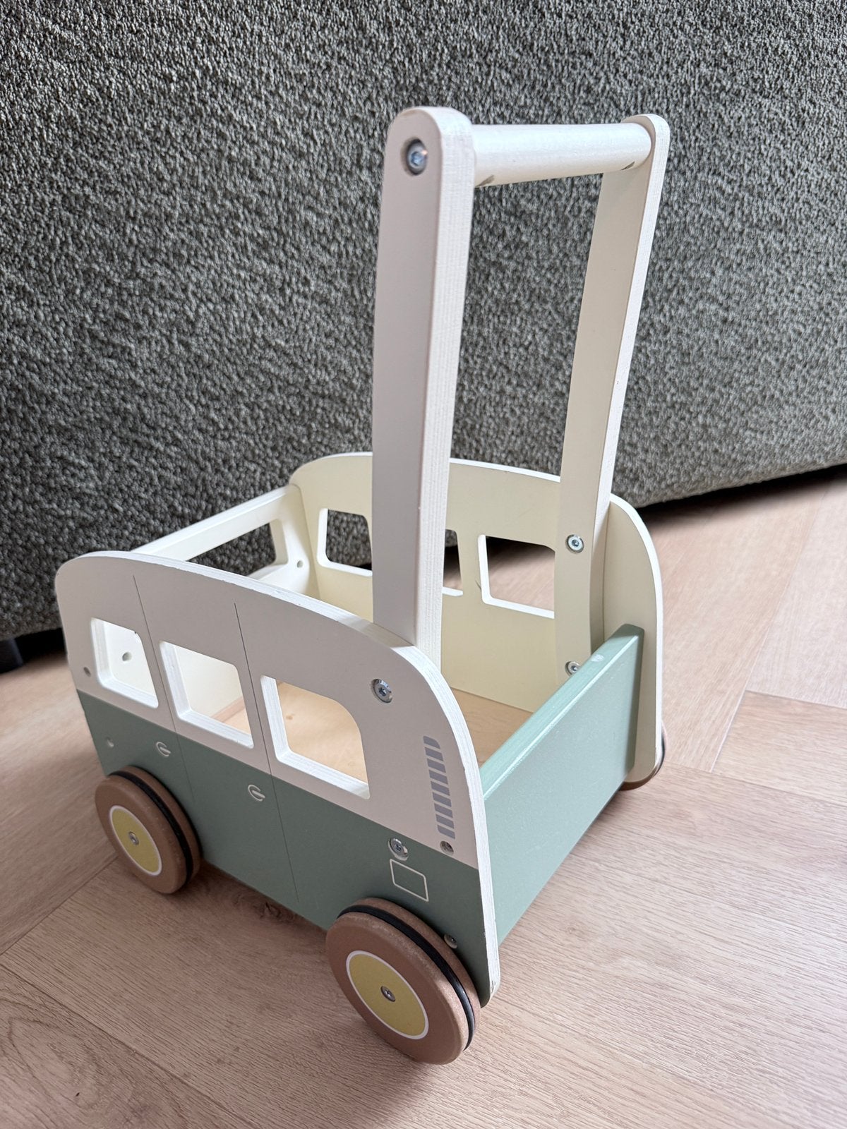 Little Dutch Vintage houten loopwagen – groen | 9/10, Ophalen of Verzenden, Zo goed als nieuw, Overige typen