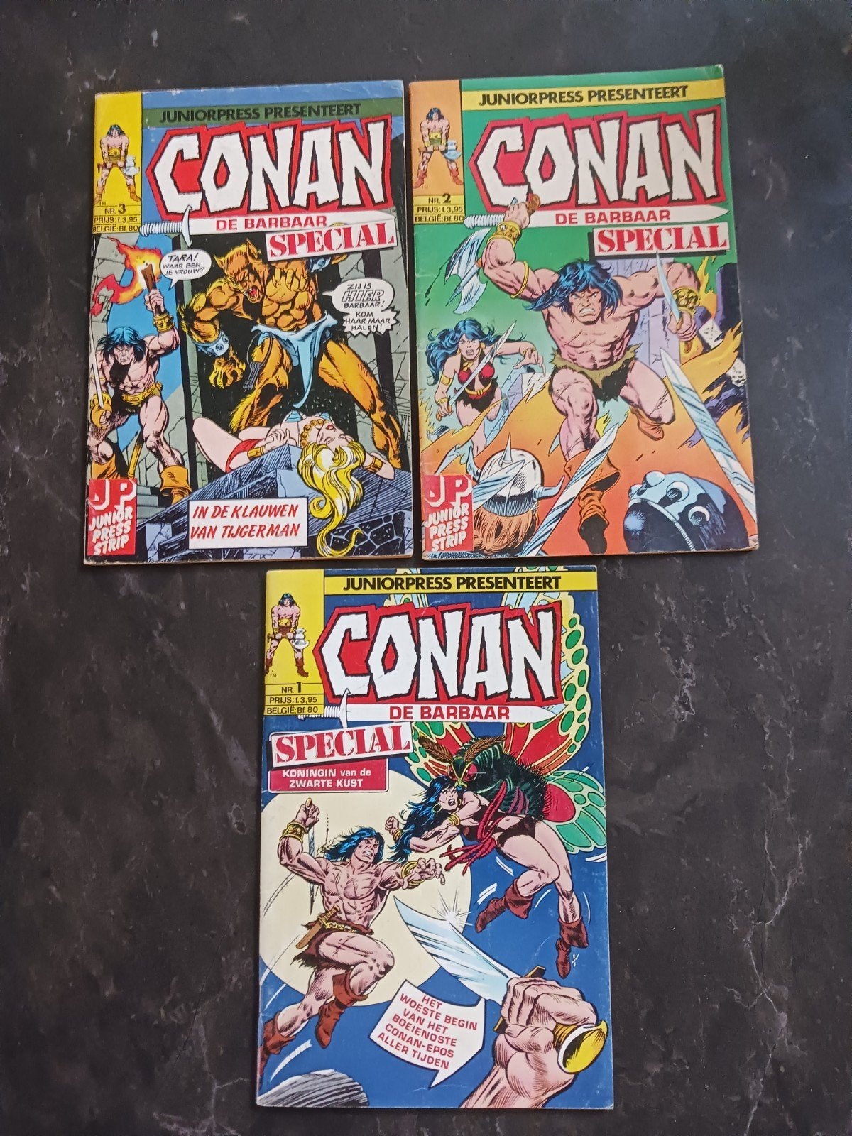 Conan de Barbaar Special (Juniorpress) - Nrs. 1, 2, 3, Boeken, Stripboeken, Gelezen, Diverse, Ophalen of Verzenden, Meerdere stripboeken