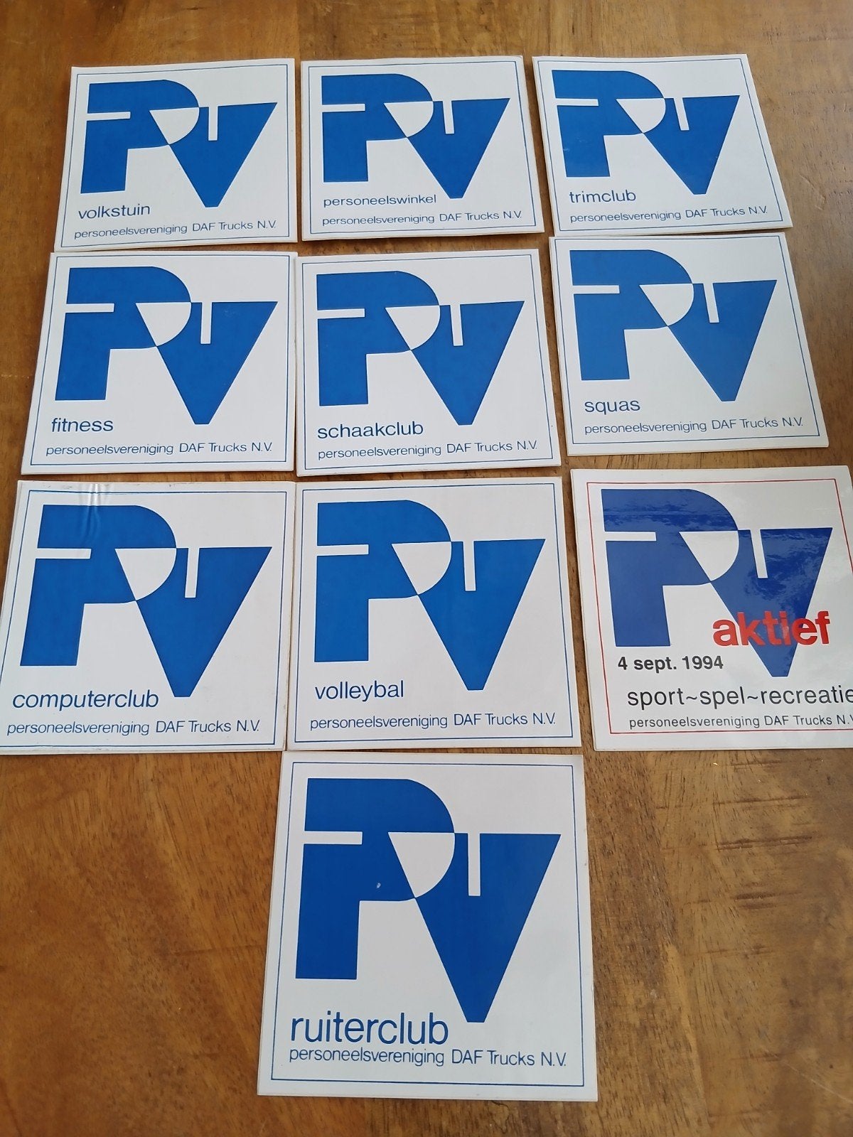 personeelsvereniging stickers daf trucksnv, Ophalen of Verzenden, Zo goed als nieuw