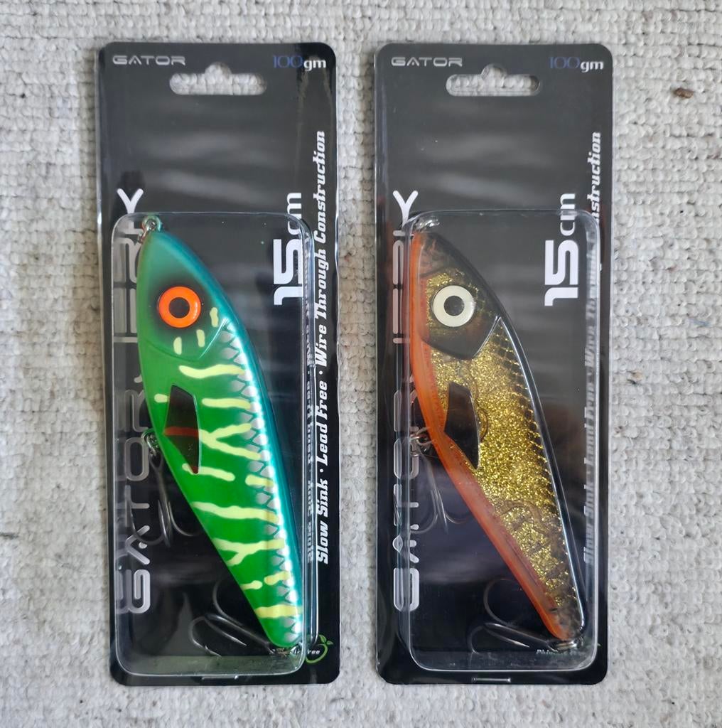 2 x Gator Jerkbait - 15cm- 100gr, Watersport en Boten, Hengelsport | Roofvissen, Ophalen of Verzenden, Nieuw, Overige typen