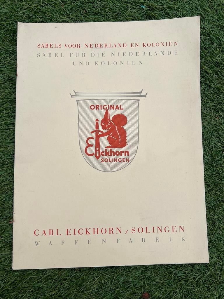 Nederlandse catalogus Eickhorn sabel klewang bajonet hembrug, Verzamelen, Zwaard of Sabel, Ophalen of Verzenden, Nederland